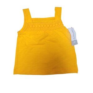 Carters 6M Yellow Tank Top With Crochet Lace Detail